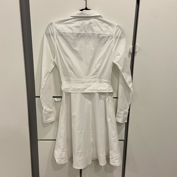 Banana Republic - Poplin Shirt Dress with Tie Belt - White - Size 0 - Picture 2 of 7